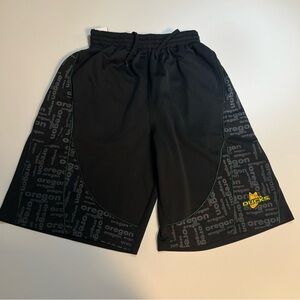 Vintage Y2K Oregon Ducks Black Athletic basketball Shorts men’s large